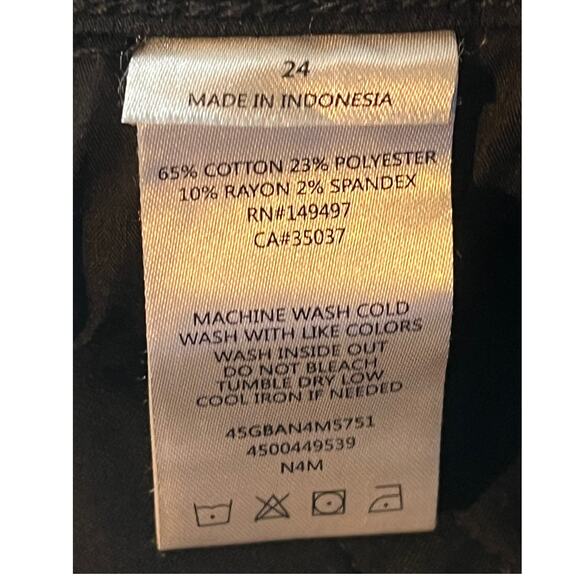 Joe's Jeans Curvy Skinny Ankle black size 24 - Picture 5 of 5